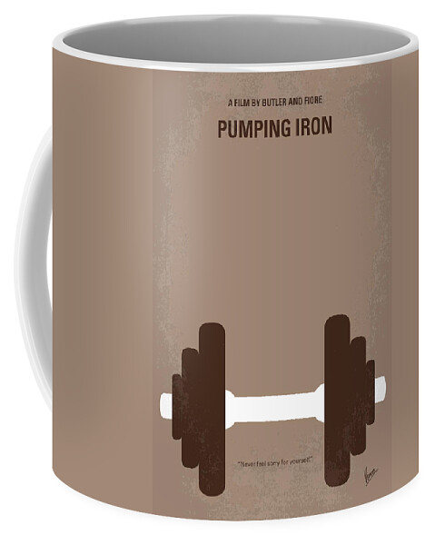 Pumping Iron Coffee Mug featuring the digital art No707 My Pumping Iron minimal movie poster by Chungkong Art