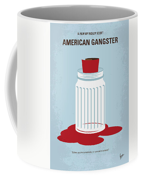 American Gangster Coffee Mug featuring the digital art No748 My American Gangster minimal movie poster by Chungkong Art