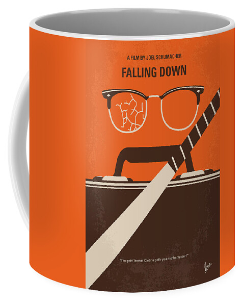 Falling Down Coffee Mug featuring the digital art No768 My Falling Down minimal movie poster by Chungkong Art