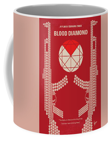 Blood Diamond Coffee Mug featuring the digital art No833 My Blood Diamond minimal movie poster by Chungkong Art