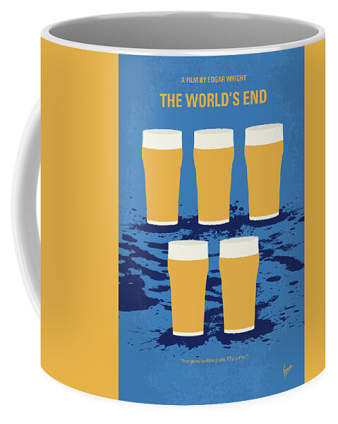 The Worlds End Coffee Mug featuring the digital art No843 My The Worlds End minimal movie poster by Chungkong Art