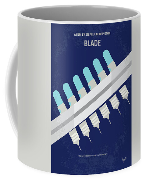 Blade Coffee Mug featuring the digital art No896 My Blade minimal movie poster by Chungkong Art