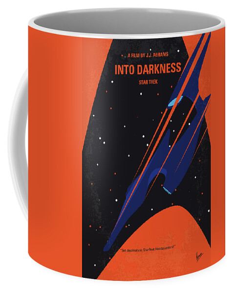 St Into Darkness Coffee Mug featuring the digital art No931 My ST Into Darkness minimal movie poster by Chungkong Art