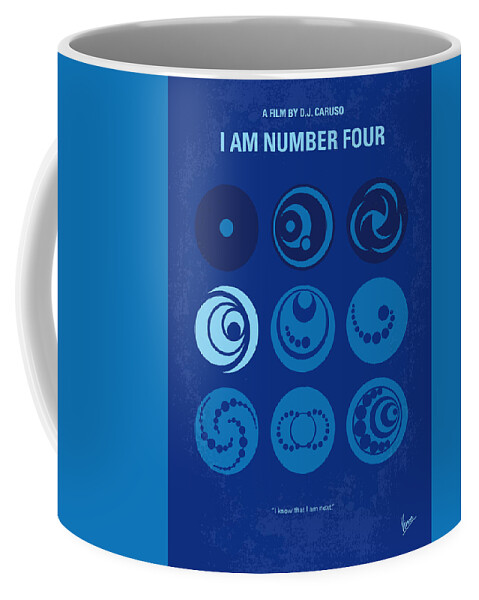 I Coffee Mug featuring the digital art No937 My AM NUMBER FOUR minimal movie poster by Chungkong Art