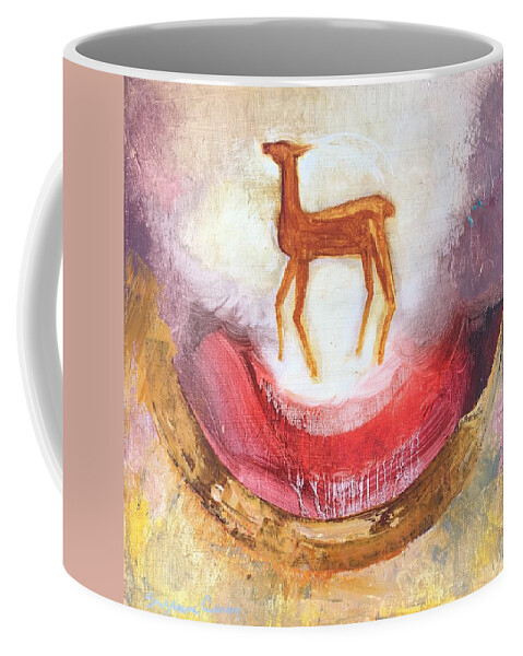 Deer Coffee Mug featuring the painting Noble Deer by Suzanne Giuriati Cerny