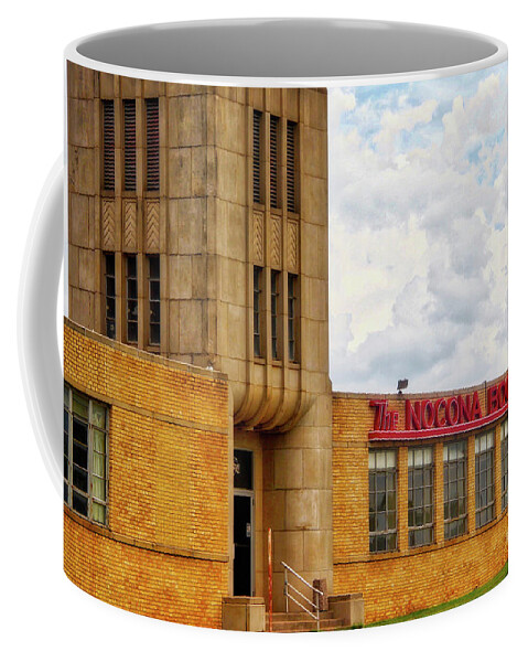 Nocona Texas Coffee Mug featuring the photograph Nocona Boot Factory by Linda James
