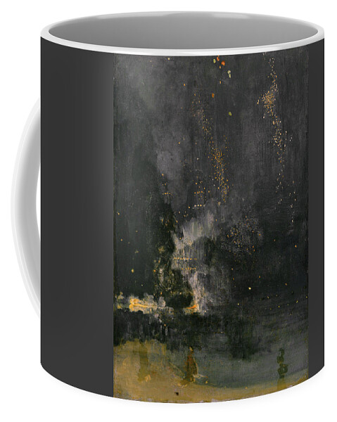 America Coffee Mug featuring the painting Nocturne in Black and Gold - The Falling Rocket by James Abbott McNeill Whistler
