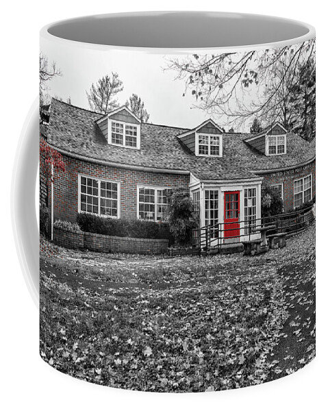 Sharon Popek Coffee Mug featuring the photograph Norris Post Office Selective Red by Sharon Popek