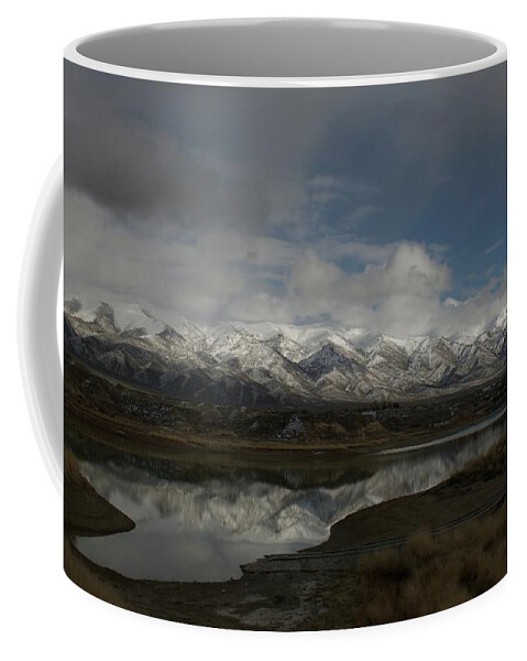Rye Patch Dam And Reservoir Coffee Mug featuring the photograph Northern Nevada by Suzanne Lorenz