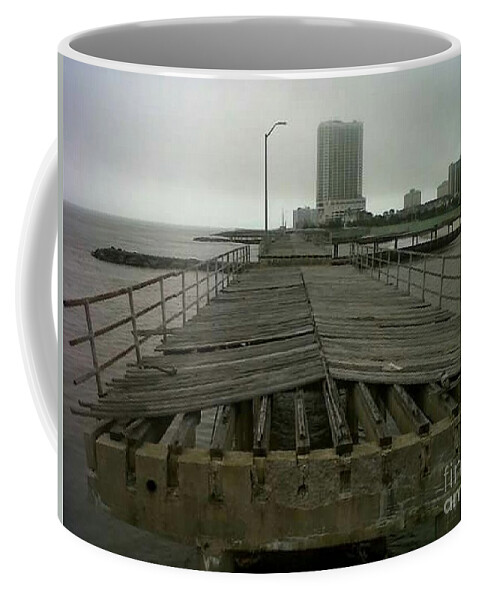 Decadent Boardwalk Northside Coffee Mug featuring the photograph Northside Boardwalk /Sandy by Tyrone Hart