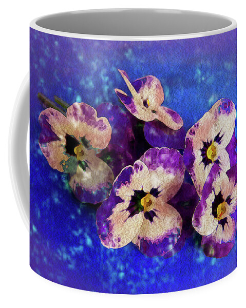 Pansies Coffee Mug featuring the photograph Nosegay of Pansies by Vanessa Thomas