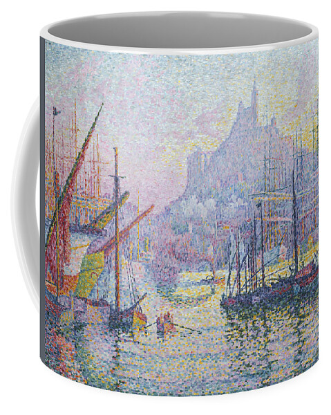 19th Century Art Coffee Mug featuring the painting Notre-Dame-de-la-Garde by Paul Signac