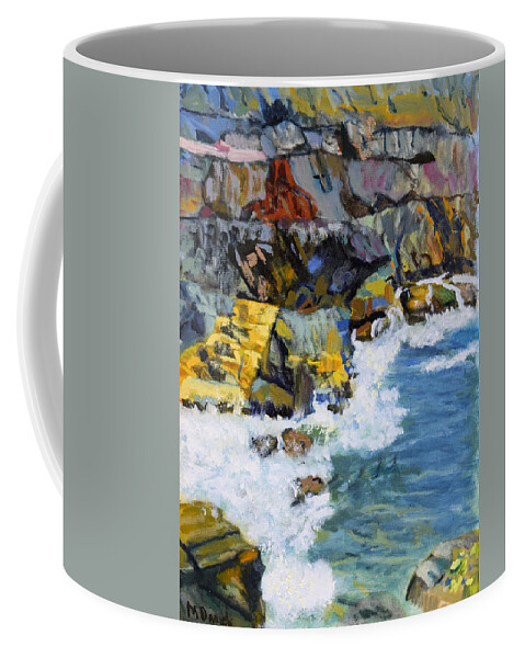 Rock Coffee Mug featuring the painting Nova Scotia Coastline by Michael Daniels