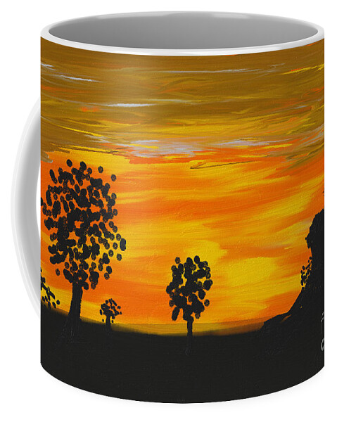 200 Views Coffee Mug featuring the digital art Novice Desert Sky by Jenny Revitz Soper