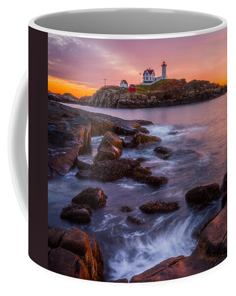 Maine Coffee Mug featuring the photograph Nubble Light Sunrise by Darren White