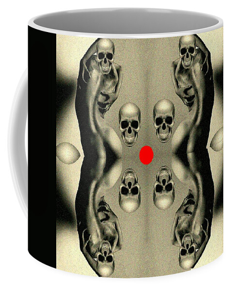 Nude Coffee Mug featuring the digital art Nude death 14 by Mark Bradley