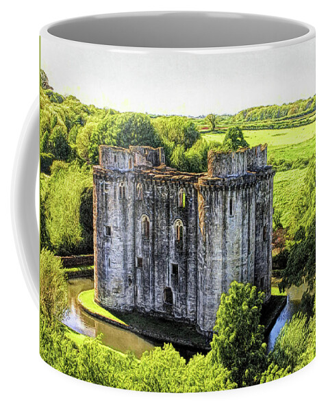 Castle Coffee Mug featuring the photograph Nunney Castle 2 by Ron Harpham