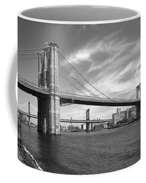 Bridge Coffee Mug featuring the photograph NYC Brooklyn Bridge by Mike McGlothlen