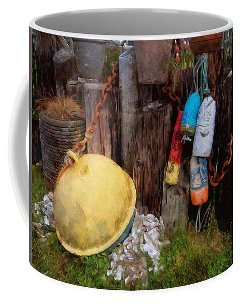 Photography Websites Coffee Mug featuring the photograph Nye Beach Buoys by Thom Zehrfeld