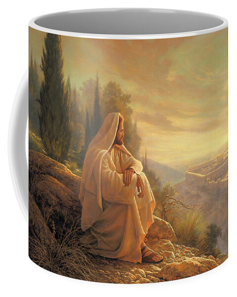 #faaAdWordsBest Coffee Mug featuring the painting O Jerusalem by Greg Olsen