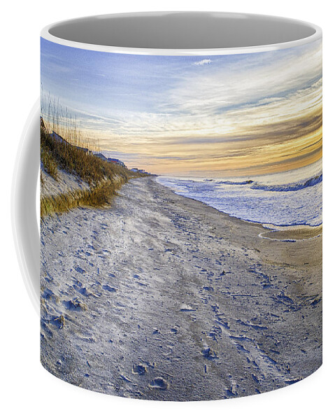 Oakisland Coffee Mug featuring the photograph Oak Island Sunrise by Nick Noble