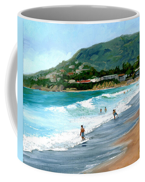 Seascape Coffee Mug featuring the painting Oak Street Beach by Alice Leggett