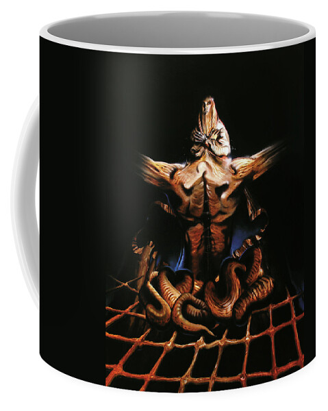Fantasy Coffee Mug featuring the painting Obliveon Nemesis by Sv Bell