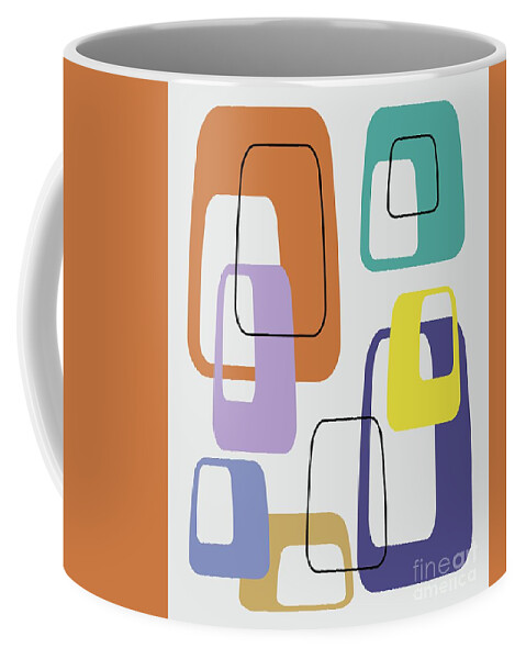  Coffee Mug featuring the digital art Oblongs on Grey for Jeff 2 by Donna Mibus