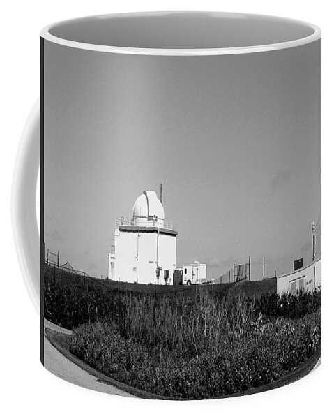 Canaveral National Seashore Coffee Mug featuring the photograph Observatory at the Canaveral Nationall Seashore in Black and White  by Christopher Mercer
