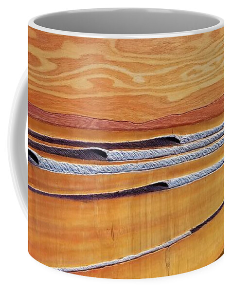 Surf Art Coffee Mug featuring the painting Ocean Fire by Nathan Ledyard