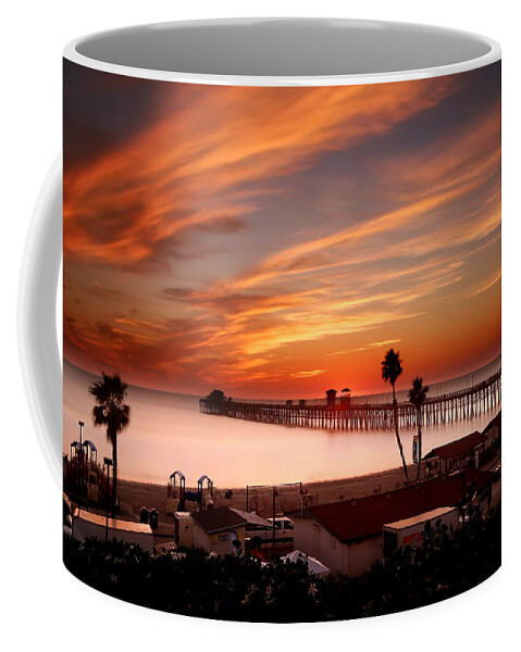  Sunset Coffee Mug featuring the photograph Oceanside Sunset 10 by Larry Marshall
