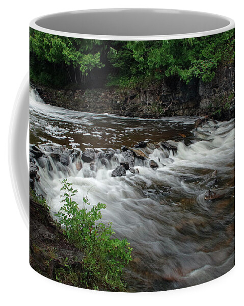 Water Coffee Mug featuring the photograph Ocqueoc Falls #2 by Randy Pollard
