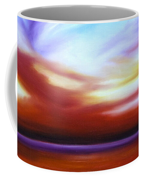 Skyscape Coffee Mug featuring the painting October Sky III by James Hill