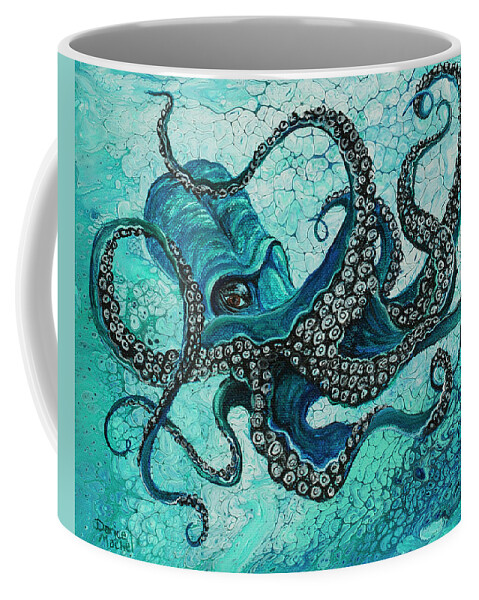Octopus Coffee Mug featuring the painting Octopus by Darice Machel McGuire
