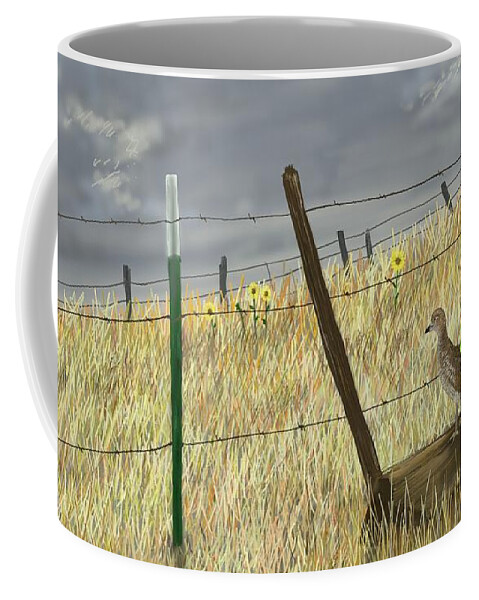 Washington Coffee Mug featuring the digital art Odd Post by Troy Stapek