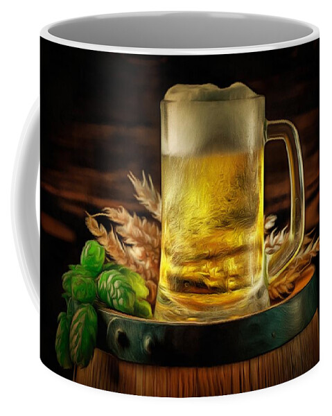 Ode To Beer Coffee Mug featuring the painting Ode to Beer by Harry Warrick
