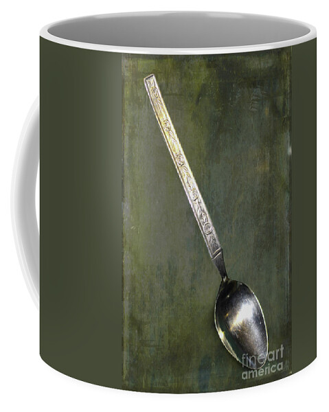 Cutlery Coffee Mug featuring the photograph Ode To The Lone Spoon Print 1 by Nina Silver