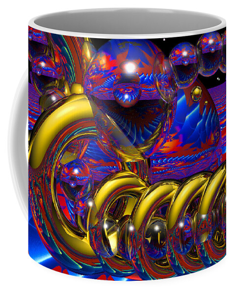 Rings Coffee Mug featuring the digital art Odyssey Of The Mind- by Robert Orinski