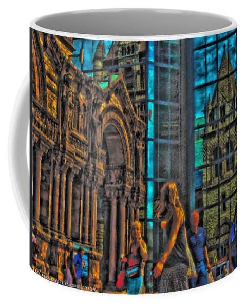 Trinity Church Coffee Mug featuring the digital art Of Light and Mirrors by Vincent Green