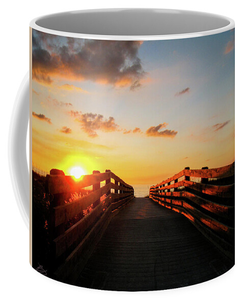 Sunset Coffee Mug featuring the photograph Off set walkway 2.0 by Bradley Dever