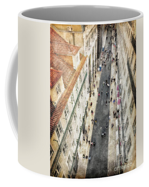 Lisbon Coffee Mug featuring the photograph Off to work in Lisbon by Diana Rajala