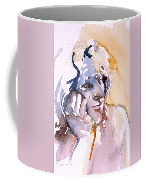 Headshot Coffee Mug featuring the painting Ogden 2 by Barbara Pease