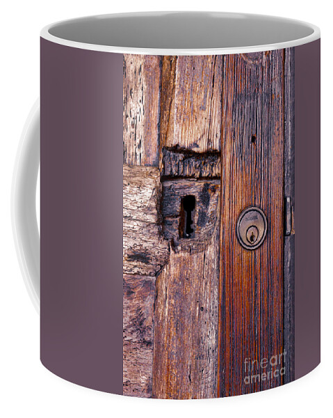 Wood Door Coffee Mug featuring the photograph Old and New by Ana V Ramirez