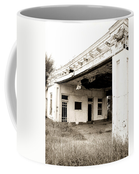 Americana Coffee Mug featuring the photograph Old Art Deco Filling Station by Marilyn Hunt