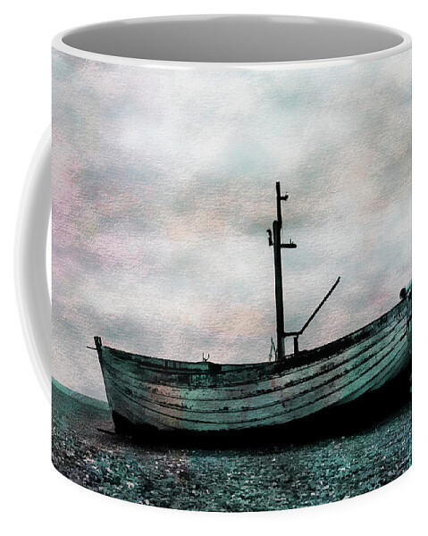 Old Coffee Mug featuring the photograph Old Boat at Aldeburgh by John Paul Cullen