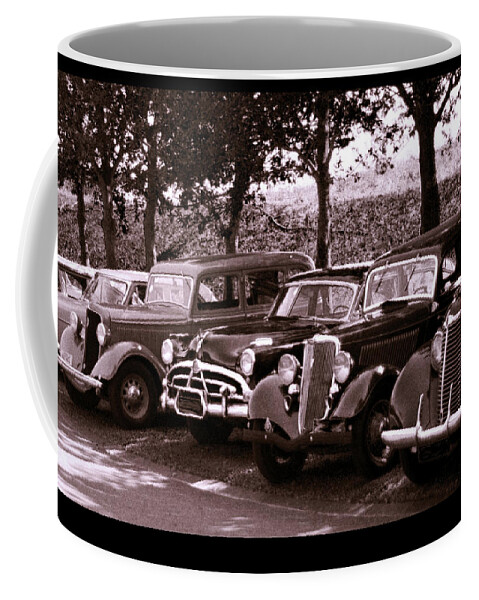 Vintage Cars Coffee Mug featuring the digital art Old Boys Do by Vincent Franco
