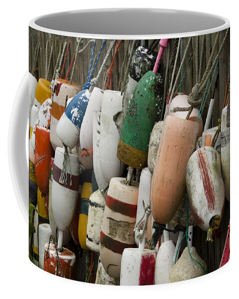 Bouys Coffee Mug featuring the photograph Old Buoys Hanging Out by Steven Natanson