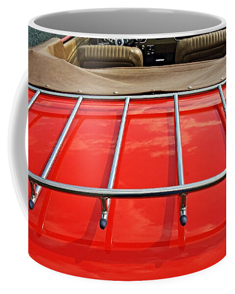 Cars Coffee Mug featuring the photograph Old car trunk rack by Karl Rose