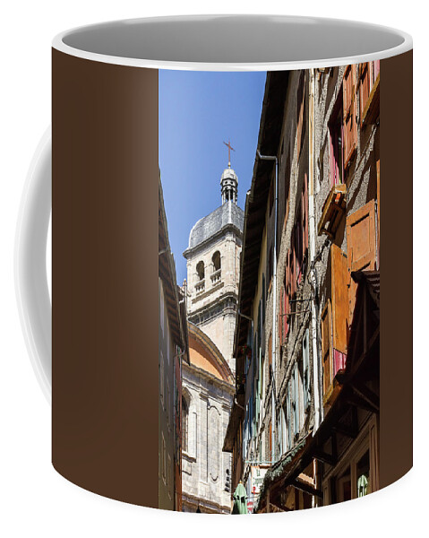Streetscape Coffee Mug featuring the photograph Old city of Briancon # I - French Alps by Paul MAURICE