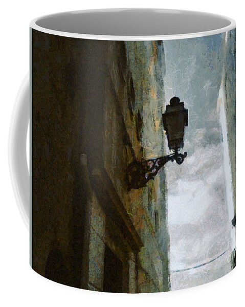 Painting Coffee Mug featuring the painting Old City Street by Dimitar Hristov